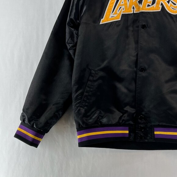 Mitchell & Ness Los Angeles Lakers Youth L 14/16 Varsity Jacket NBA Black/Purple - Picture 7 of 16